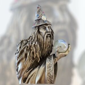 Vintage Mystical Wizard brooch-signed j.j